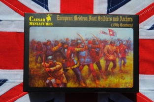 Caesar Miniatures 088 European Medieval Foot Soldiers and Archers 